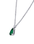Emerald Pear-Cut Pendant Necklace - Skeie's Jewelers