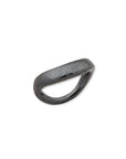 black ring with curves on a white background