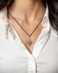 Lika Behar Oxidized Starburst Pendant Necklace - Skeie's Jewelers