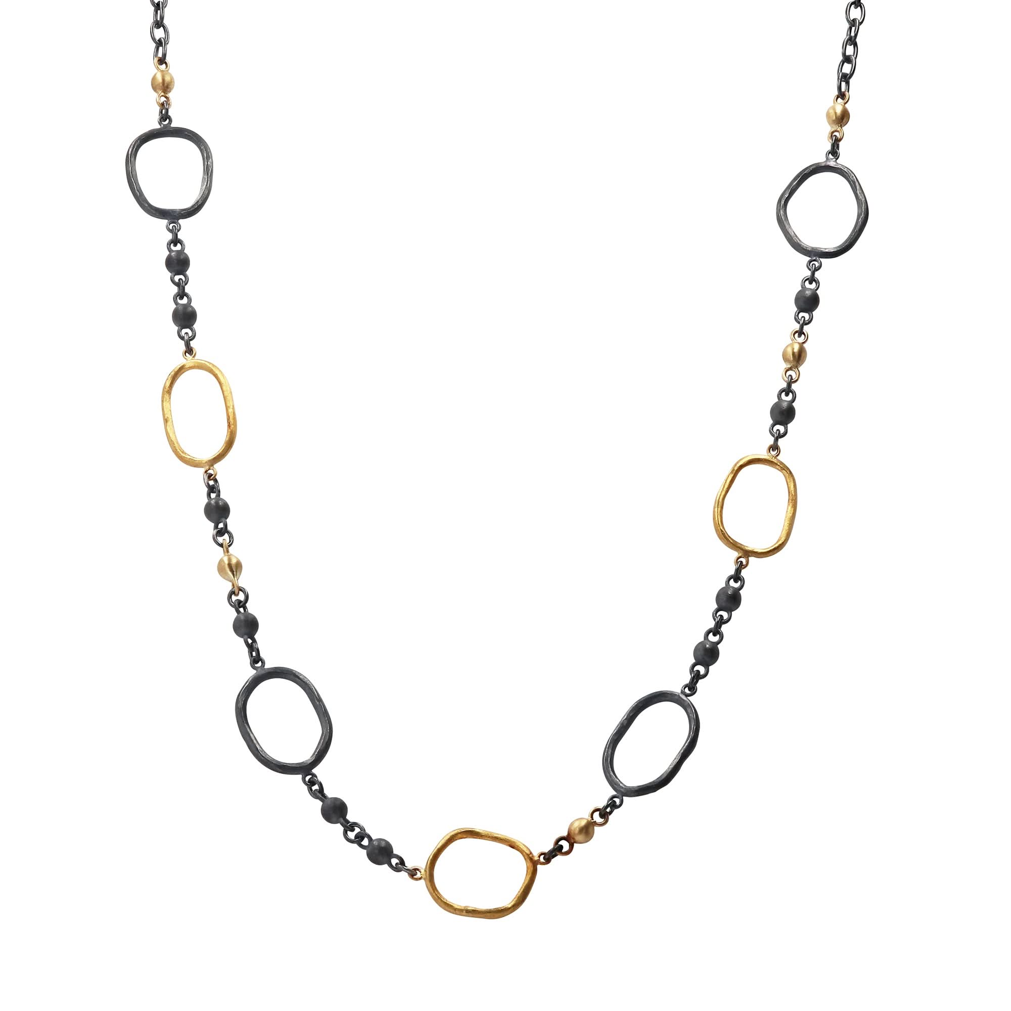 Lika Behar Oxidized Silver and Gold Necklace | Skeie's Jewelers