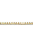 Gold necklace with small diamonds on a white background