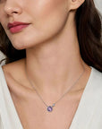 Gabriel & Co. Sterling Silver Gemstone & Diamond Accent Necklace - Skeie's Jewelers