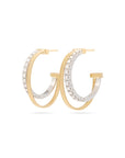 Marco Bicego Masai Double Hoop Earrings With Diamonds - Skeie's Jewelers