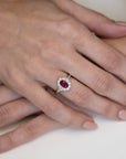 Oval-Cut Ruby and Diamond Ring - Skeie's Jewelers