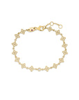 Robert Coin Principessa Diamond And Flower Link Bracelet - Skeie's Jewelers
