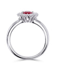 Oval-Cut Ruby and Diamond Ring - Skeie's Jewelers