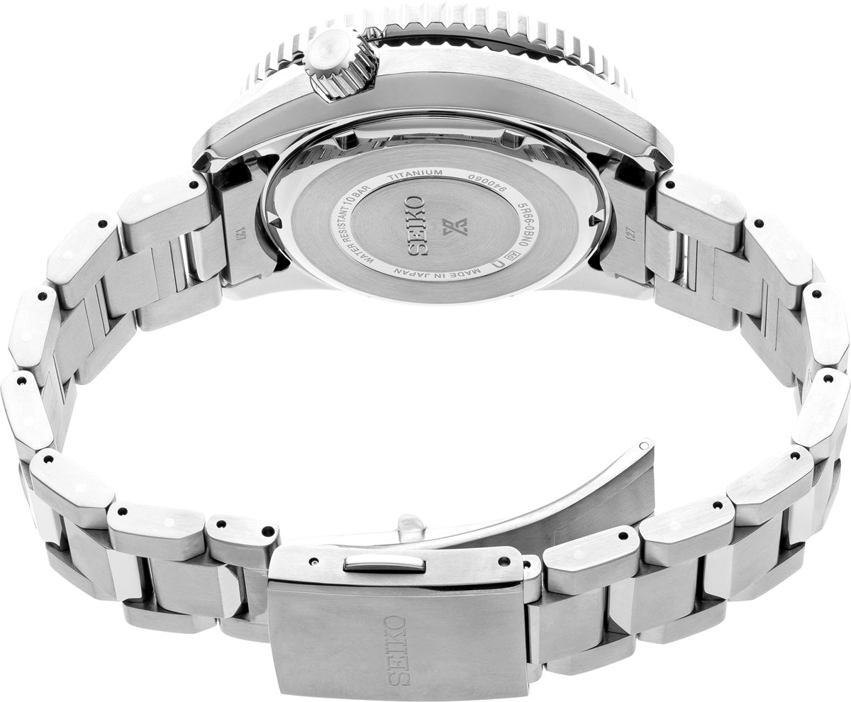 Seiko Prospex LX SNR033 Spring Drive GMT Titanium Blue Dial