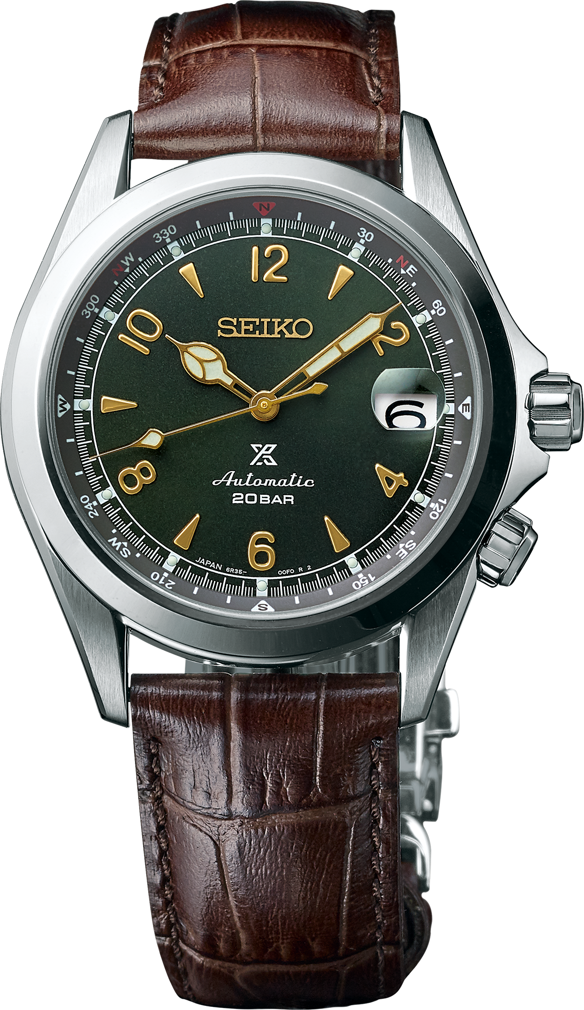 Seiko Prospex SPB121 Alpinist Watch Brown Leather Bracelet