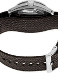 seiko prospex 40 5mm black dial poly strap watch