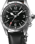 seiko alpinist gmt spb379 black dial automatic watch