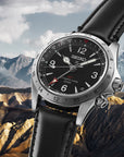 seiko alpinist gmt spb379 black dial automatic watch