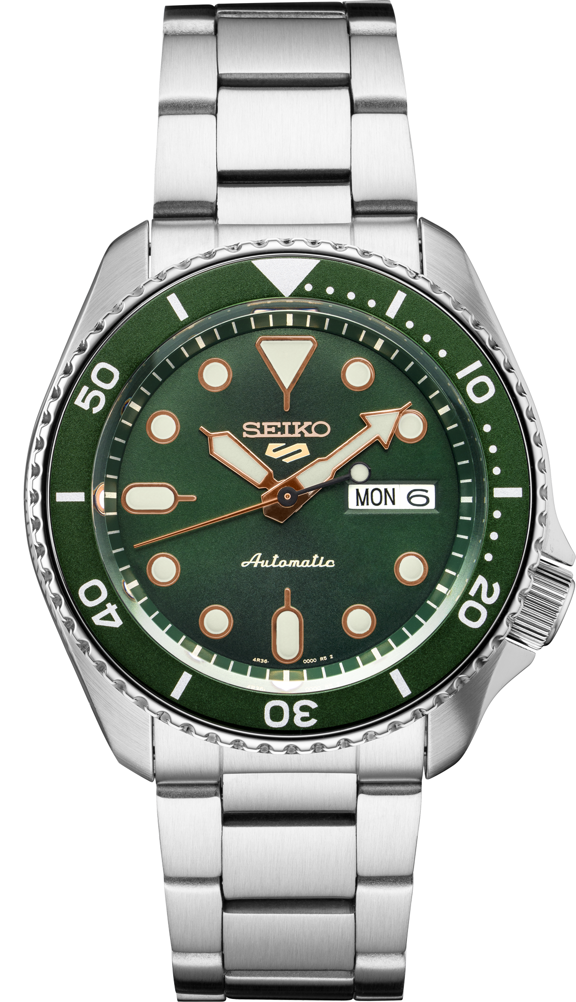 Seiko 5 Sports SRPD63 Green Dial Automatic Dive Watch | Skeie's