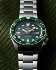 seiko 5 sports srpd63 green dial automatic watch