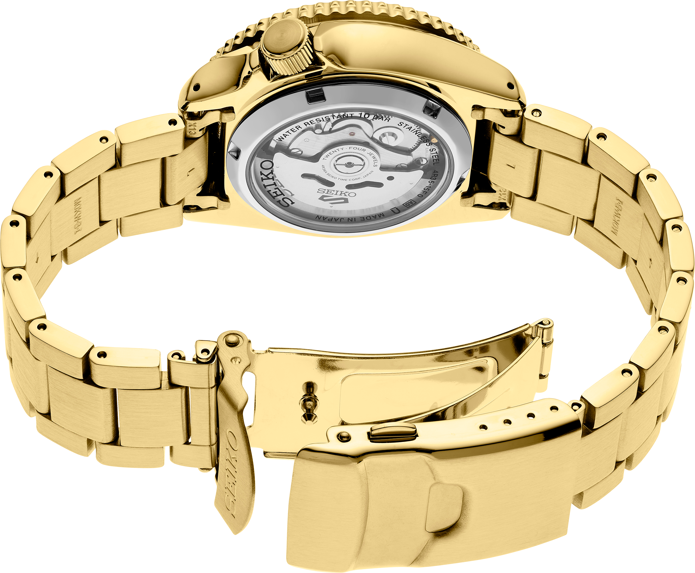 Seiko 5 Sports SRPK18 Gold-Tone Automatic Watch | Skeie's Jewelers