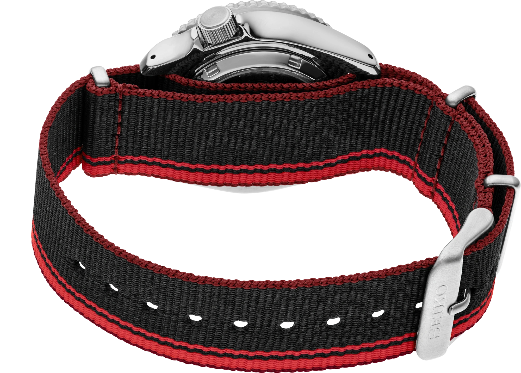 Seiko 5 Sports SRPK71 Black Red Racing Stripe Automatic Watch