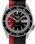 Seiko 5 Sports SRPK71 Black Red Racing Stripe Automatic Watch - Skeie's Jewelers