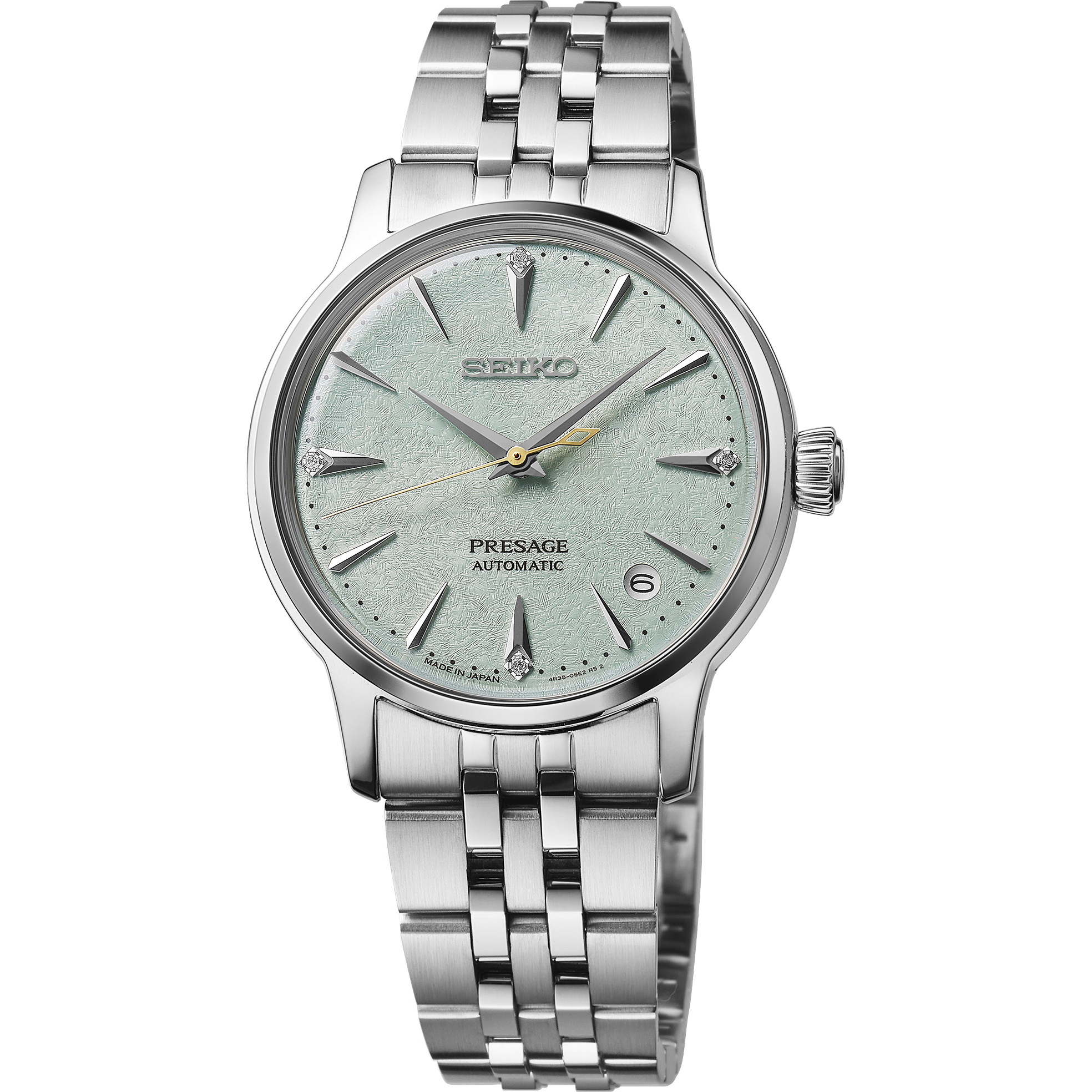 Seiko Presage SRPL63 Cocktail Time Green Diamond Dial 34mm Watch