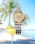 Seiko Presage SRPL64 Gold Two-Tone Cocktail Time Automatic Watch