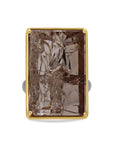 Mirror Cut Smoky Quartz Gem Drop Ring - Skeie's Jewelers
