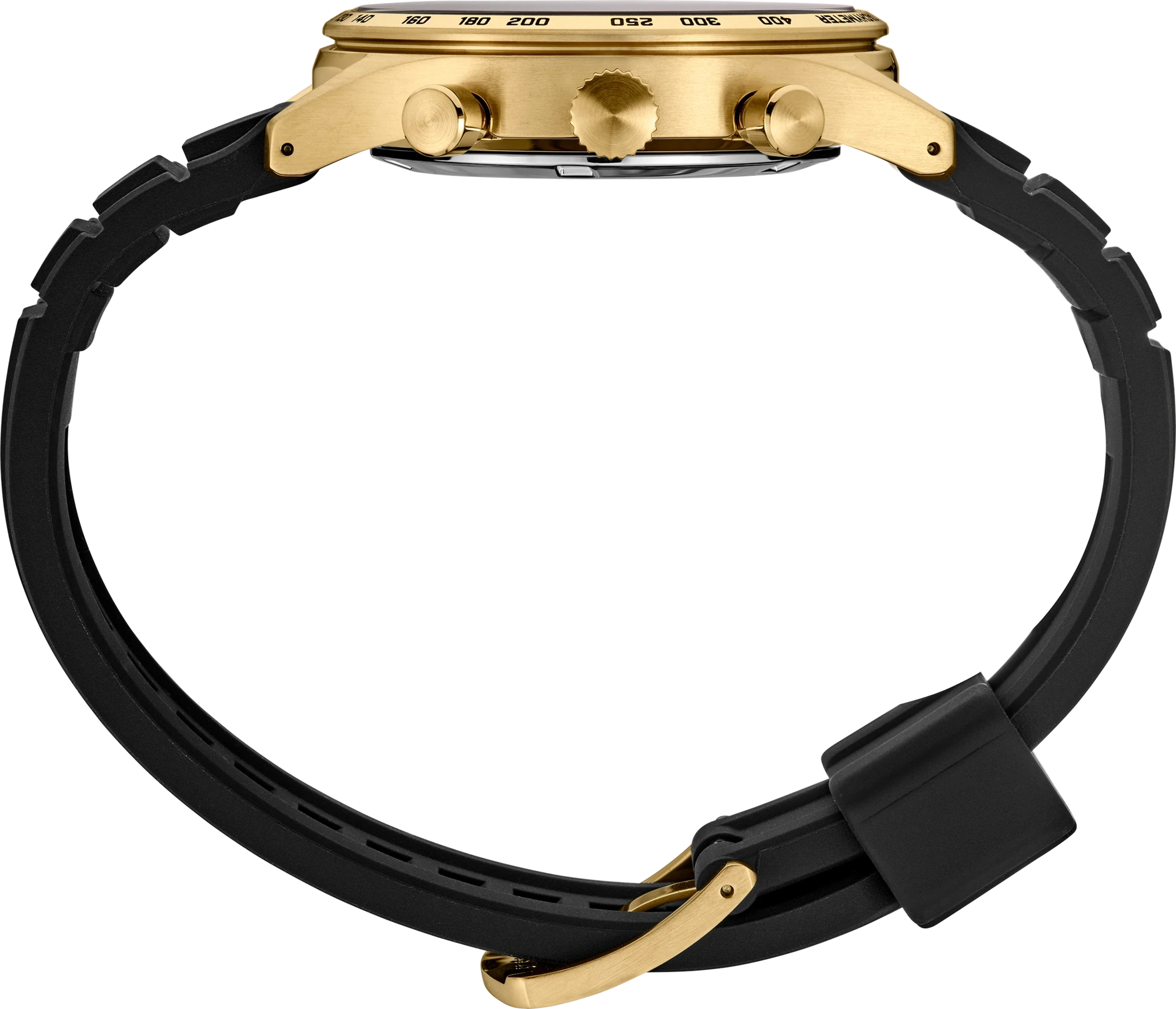 Seiko Essentials SSB446 Gold Chronograph Sapphire Black Dial Watch