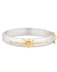Lika Behar Hammered Silver Starburst Bangle - Skeie's Jewelers