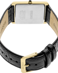 Seiko Essentials SWR052 Gold-Tone Rectangular Dress Watch - Skeie's Jewelers