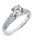 Simon G Double Row Pave Engagement Ring - Skeie's Jewelers