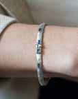 Blue Sapphire Prismic Sterling Silver Cuff Bracelet - Skeie's Jewelers