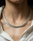 Marco Bicego 'Masai' White Gold 3-Strand Diamond Line Necklace - Skeie's Jewelers