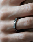 Oxidized Sterling Silver Diamond Pave Stockton Ring - Skeie's Jewelers