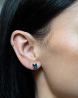 London Blue Topaz Cushion Cut Studs - Skeie's Jewelers