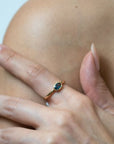 London Blue Topaz Gold Bezel Ring - Skeie's Jewelers