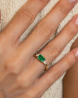 Emerald-Cut Emerald Three-Stone Ring - Skeie's Jewelers