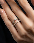 Contemporary Asymmetrical Straight and V-Shape Ring Enhancer - Skeie's Jewelers