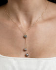 Tahitian Pearl Dangling Lariat Necklace - Skeie's Jewelers