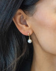 Pearl and Gold Dangle Earrings - Skeie's Jewelers