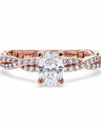 Diamond Accented Twist Engagement Ring