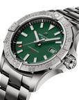 Breitling Avenger Automatic 42mm Green Dial on stainless steel strap - Three-Quarter View