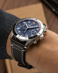 Breitling Classic Avi Chronograph 42 Tribute To Vought F4u Corsair 42mm Blue Dial on calfskin leather strap - Modeled