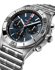 Breitling Chronomat B01 42mm Blue Dial on stainless steel strap - Three-Quarter View