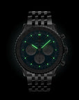 Breitling Navitimer B01 Chronograph 46mm Blue Dial on stainless steel strap - Lume Shot