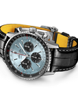 Breitling Navitimer B01 Chronograph 43mm Ice Blue Dial on alligator leather strap - Closed Bracelet