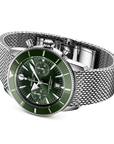 Breitling Superocean Heritage B01 Chronograph 42mm Green Dial on stainless steel strap - Closed Bracelet
