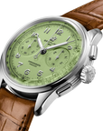 Breitling Premier B09 Chronograph 40mm Pistachio Green Dial on alligator leather strap - Three-Quarter View