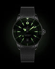 Breitling Superocean Heritage B31 Automatic 40mm Green Dial on stainless steel strap - Lume Shot