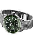 Breitling Superocean Heritage B31 Automatic 40mm Green Dial on stainless steel strap - Closed Bracelet