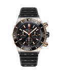 Breitling Super Chronomat B01 44mm Black Dial on rubber strap - Facing