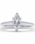 Skeie's Signature Marquise Solitaire Engagement Ring - Customizable Setting