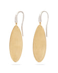 Marco Bicego 18k Yellow Gold Petal Drop Earrings with Diamond Hook - Skeie's Jewelers