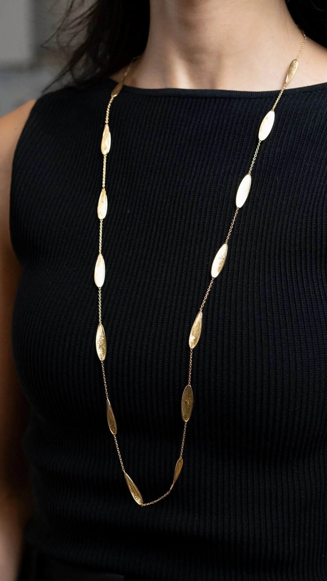 Marco Bicego 18k Yellow Gold Station Long Necklace | Skeie's Jewelers